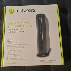 Motorola cable modem + wifi router model MG7315 new with no tags